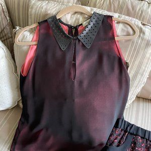 Sandro skirt and shirt outfit